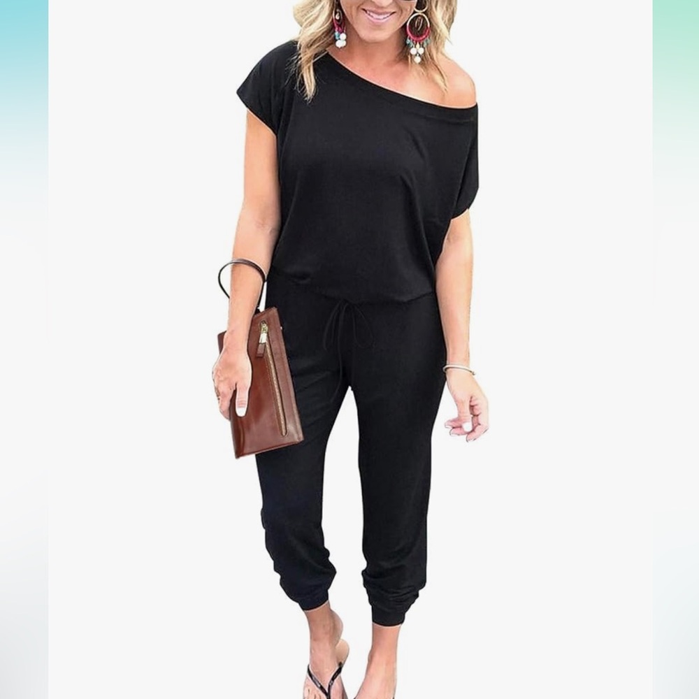 Pretty garden black jumpsuit size XL